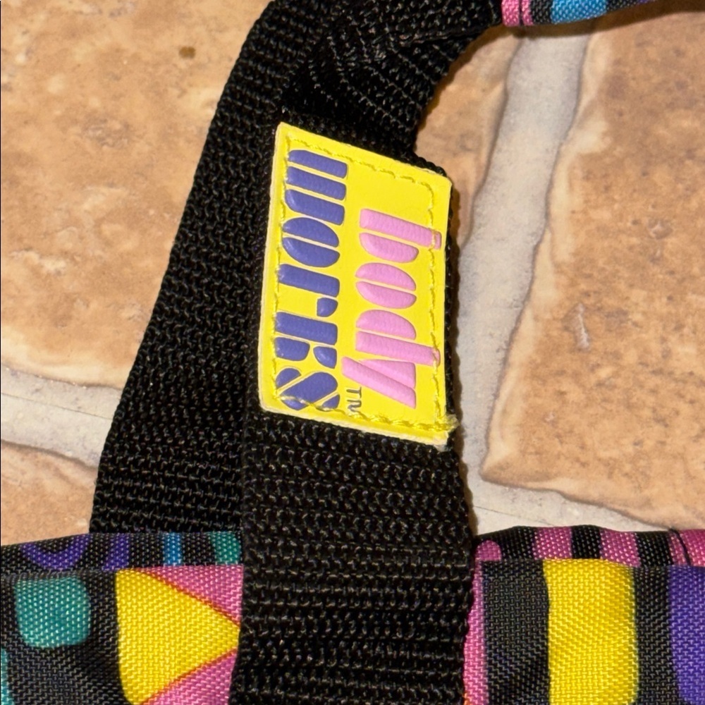 RARE! 1990’s BODY WORKS GYM, DANCE, TOTE, Garment Bag Zip Luggage Weekender - Picture 11 of 12